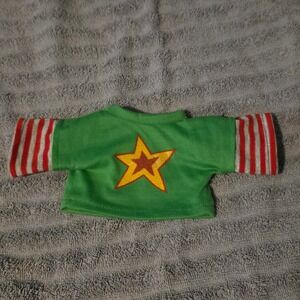 Webkinz Ganz Plush Clothes Shirt Green Star Graphic Sleeved Toy Accessory Decor